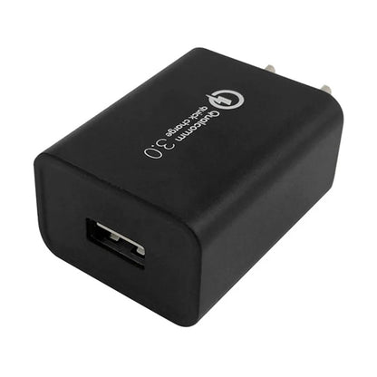 Qualcomm CH-USB-AC1Q-BK USB Wall Charger, Quick Charge 3.0, USB Type-A Female to 1-15P Plug, Max 3 Amps