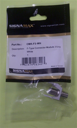 Signamax CMK-F3-WH Keystone F Type Connector Module 3GHz, White