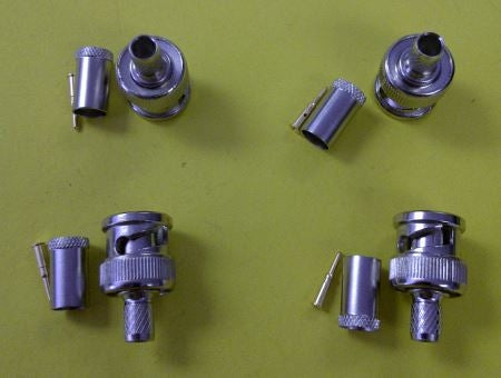 B&L RF BNC Crimp-On Male Connector for RG59/62 COBNC10-59/62