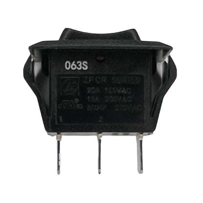 ZF Electronics CRE24F2HBBNE Rocker Switch SPDT On-Off-On, 20A@125VAC / 16A@250VAC, On/Off Markings, QC Terminals