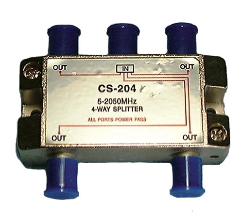 Philmore CS204 4 Way High "Q" Satellite Splitter 5-2050MHz
