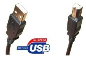 Phantom Cables CUABMM15B USB 2.0 a Male to B Male Cable, Black, 15 Feet