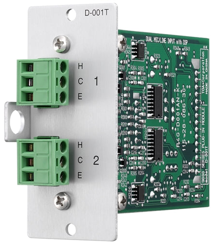 TOA D-001T Dual Mic/Line Input with DSP Module, Balanced, 9000M2 Series Module