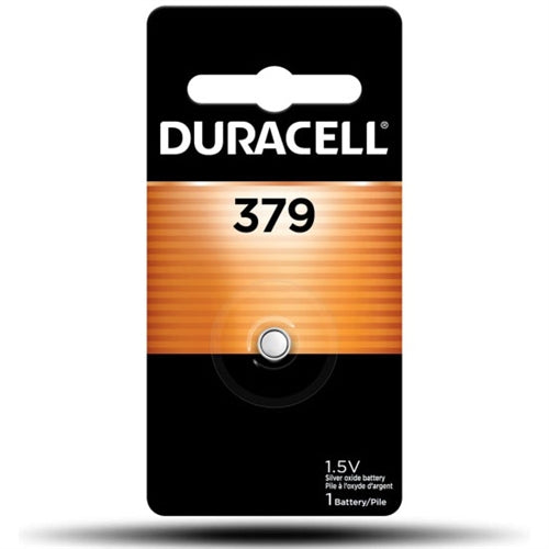 Duracell D379B 1.5V Silver Oxide Watch Battery (SR63, SR521W Equivalent)