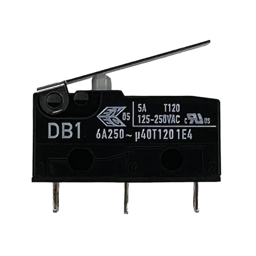 ZF Electronics DB1C-A1LB Limit Switch with Hinge Lever, SPDT NC/NO, 5A@125VAC/250VAC, Solder Tabs, Micro Switch