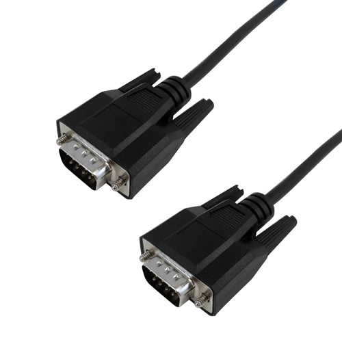 Phantom Cables DB9MM10FT DB9 Male to DB9 Male Serial Cable Straight Through, Black, 10ft