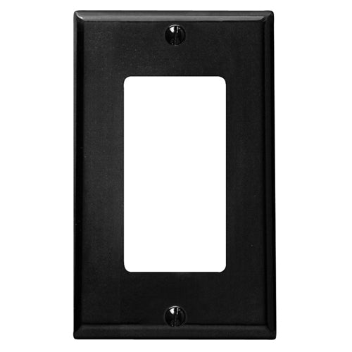 Decora Single-Gang Wall Plate, Black