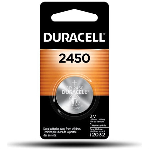 Duracell DL2450-1 3V Lithium Button Cell Battery (CR2450, ECR2450 Equivalent)