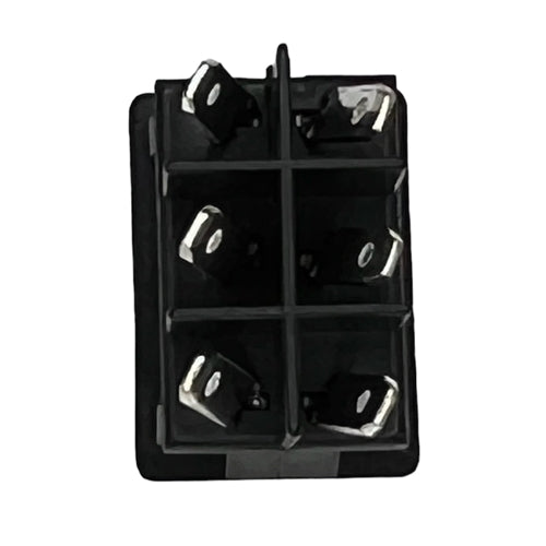 C&K DM61J12S205Q Miniature Rocker Switch DPDT On-On, 10A@125VAC / 5A@250VAC / 10A@30VDC, Solder Terminals