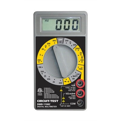 Circuit-Test DMR-1100C Basic Multimeter with Continuity Buzzer & Battery Test