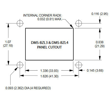 Murata Bezel Assembly for Murata Brand DMS-20 Panel Meter Mfg# DMS-BZL3-C