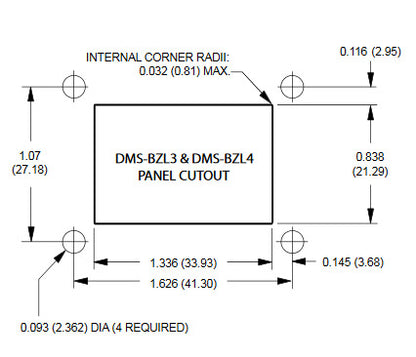 Murata Bezel Assembly for Murata Brand DMS-20 Panel Meter Mfg# DMS-BZL3-C