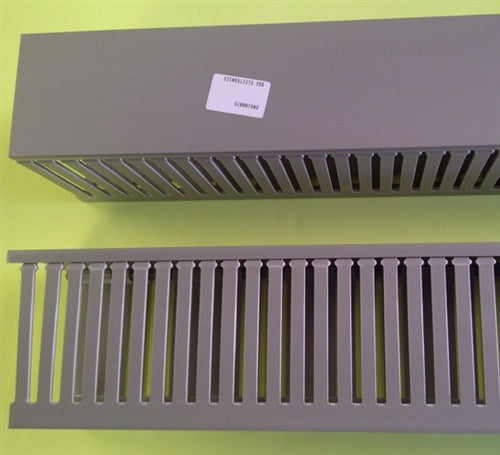 Wieland Wire Finger Duct 2 Meter Gray with Cover (3" x 4") DNG100075 Mfr# 34.286.1075.0