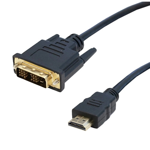 Phantom Cables DVI-HDMIP-10 DVI-D Male to HDMI Male Cable, Black, 10ft