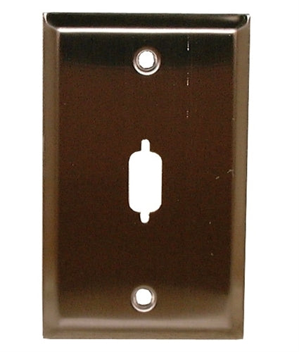 Philmore DW28 Single DB9/HD15 D-Sub Stainless Steel Mounting Plate
