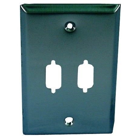 Philmore DW29 Dual DB9/HD15 D-Sub Stainless Steel Mounting Plate