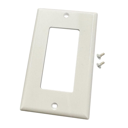 PSI Data DWP1G-WH Single-Gang Decora Style Faceplate, White
