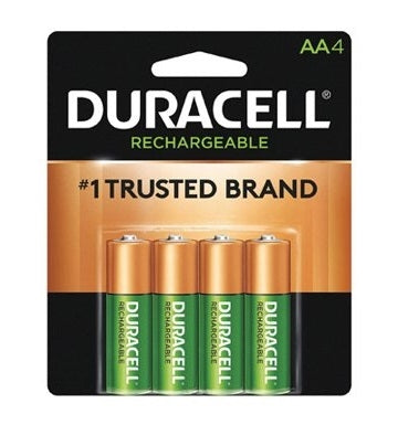 Duracell DX1500R4 NMH "AA" Precharged Batteries 2500mA 4-Pack (DX1500B4N)