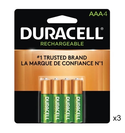 Duracell DX2400R4 NMH "AAA" Precharged Batteries 900mA 4-Pack (DX2400B4N)