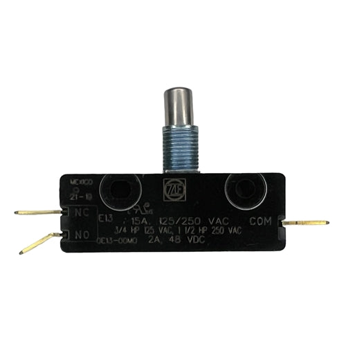 ZF Electronics E13-00M Limit Switch with Spring Plunger, SPDT NO/NC, 15A@125VAC/250VAC, QC Terminals, Micro Switch