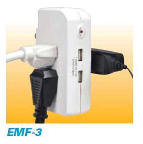 NTE 3 Outlet Surge Protector W/2 USB Chargers EMF3