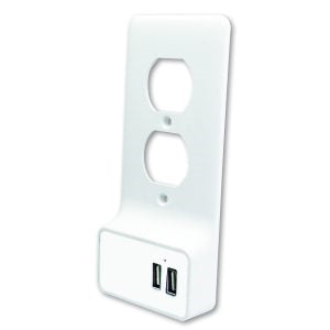 Quest EPD-3028 Wall Plate with Dual USB 2.1A Charging, White