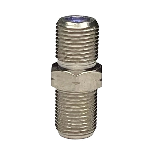 ABM F81HR Double F-Type Female Joiner / Coupler, Long Thread, Mounting Nut Not Included (See Part Number BEM82 for Nut)