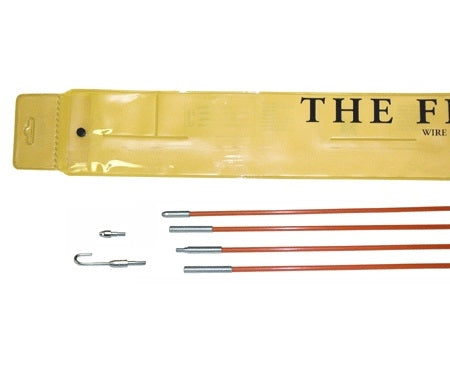 BES FIB230 Fiberfish II Wire Pulling Kit, 4 x 3' Orange Rods, 3/16" Diameter, 12 Feet Total, with Accessories & Case