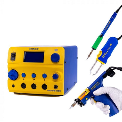 Hakko FM206-DTS Solder Rework Station 410W DTS 3 Ports ESD with FM2024-42 FM2022-05 FM2027-06, FM-206