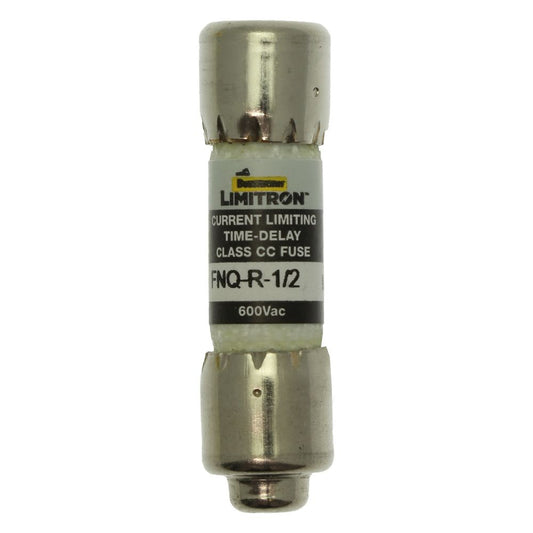 Bussmann FNQ-R-1/2 Fuse 0.5 Amp 600VAC Slow Blow Class CC Rejection-Type Fiber-Tube (13/32" x 1-1/2") 0.5A 0.5AMP 1/2A