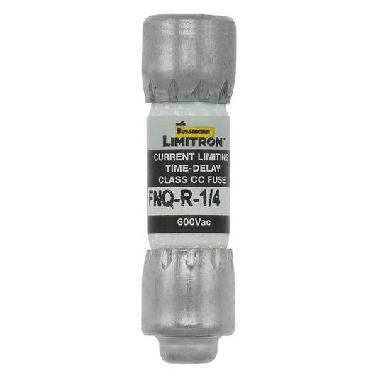 Bussmann FNQ-R-1/4 Fuse 0.25 Amp 600VAC Slow Blow Class CC Rejection-Type Fiber-Tube (13/32" x 1-1/2") 0.25A 1/4A