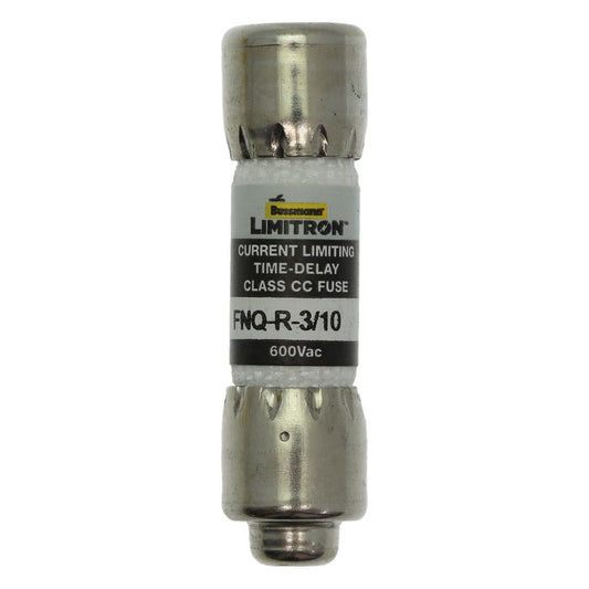 Bussmann FNQ-R-3/10 Fuse 3/10 Amp 600VAC Slow Blow Class CC Rejection-Type Fiber-Tube (13/32" x 1-1/2") 0.3A 300mA