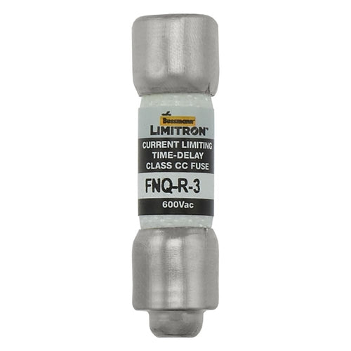 Bussmann FNQ-R-3 Fuse 3 Amp 600VAC Slow Blow Class CC Rejection-Type Fiber-Tube (13/32" x 1-1/2") 3A 3AMP