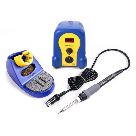Hakko FX888DX-010BY Digital Soldering Station Blue/Yellow, Includes T18-D16 Tip, Tip Cleaning Sponge & Wire