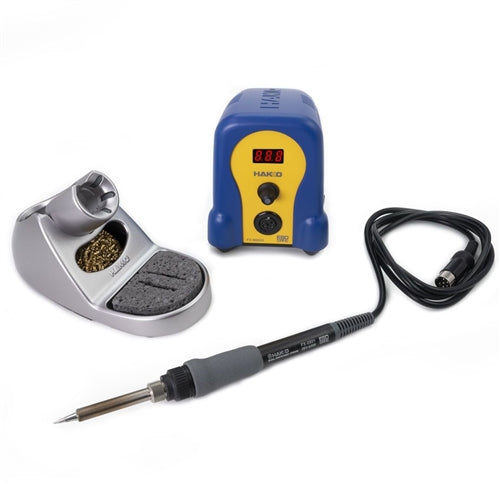 Hakko FX888DX-010BY Digital Soldering Station Blue/Yellow, Includes T18-D16 Tip, Tip Cleaning Sponge & Wire