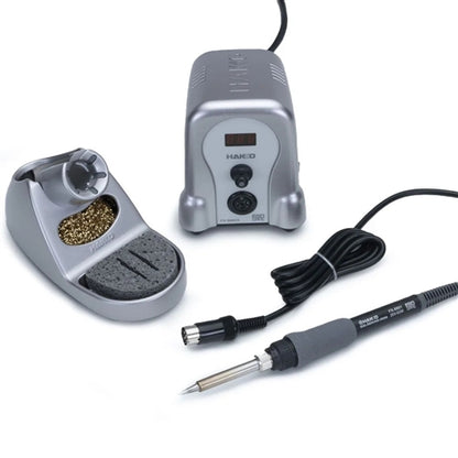 Hakko FX888DX-010SV Digital Soldering Station Titanium Silver, Includes T18-D16 Tip, Tip Cleaning Sponge & Wire