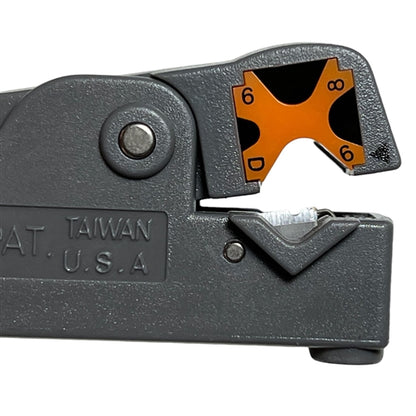 Gizwiz G-332 Coaxial Rotary Wire Stripper, 2-BLADE, for RG58, RG59, RG6 & RG6Q Quad Shield Cable
