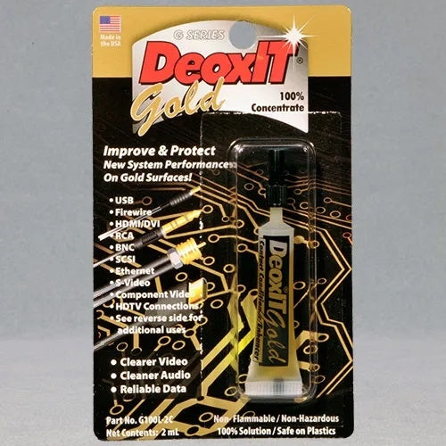 Caig G100L-2C DeoxIT Gold Contact Cleaner / Conditioner, 2mL Squeeze Tube