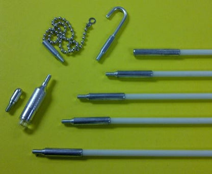 BES GLF307 Glowfish Wire Pulling Kit, 5 x 6' Glow-In-The-Dark Rods, 3/16" Diameter, 30 Feet, with Accessories & Case