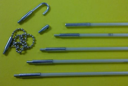 BES GLF407 Glowfish Wire Pulling Kit, 5 x 6' Glow-In-The-Dark Rods, 5/32" Diameter, 30 Feet, with Accessories & Case