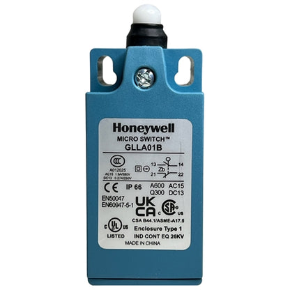 Honeywell GLLA01B Global Limit Switch SPDT, Snap Action, Top Pin Plunger, 6A/120VAC 3A/240VAC, 1NC/1NO, Micro Switch