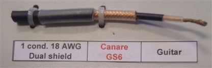 Canare GS6 18AWG Hifi / Guitar / Instrument Cable BLK (GS-6), Suitable for Long Cable Runs (100M = Full Roll)