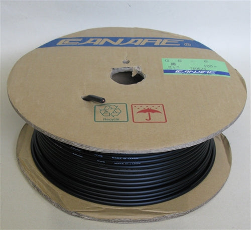 Canare GS6 18AWG Hifi / Guitar / Instrument Cable BLK (GS-6), Suitable for Long Cable Runs (100M = Full Roll)