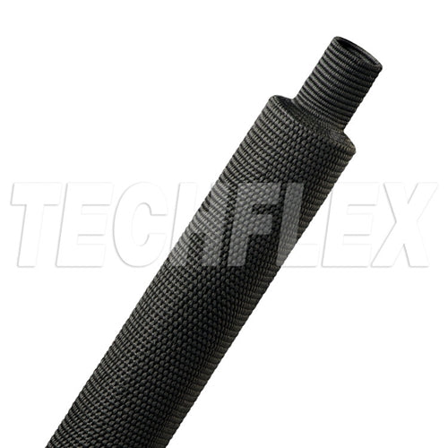 Techflex H2F0.79BK Shrinkflex 2:1 Black Fabric Heat Shrink Tubing, 20mm Shrinks to 10mm **Sold Per Foot**