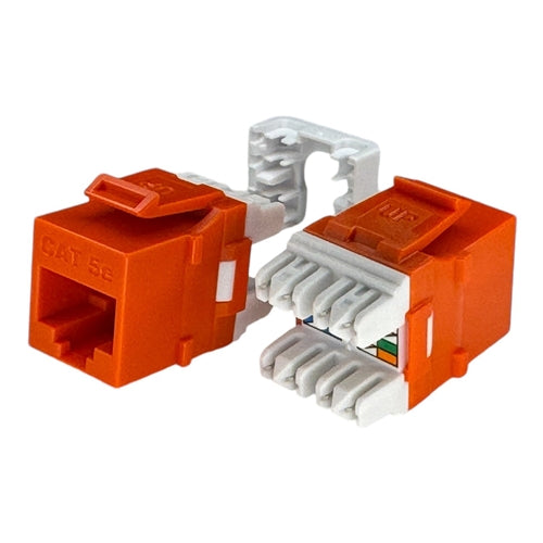 PSI Data HD-5EKSJOR Cat5e HDJ-Series Keystone Jack T568A/B, Orange