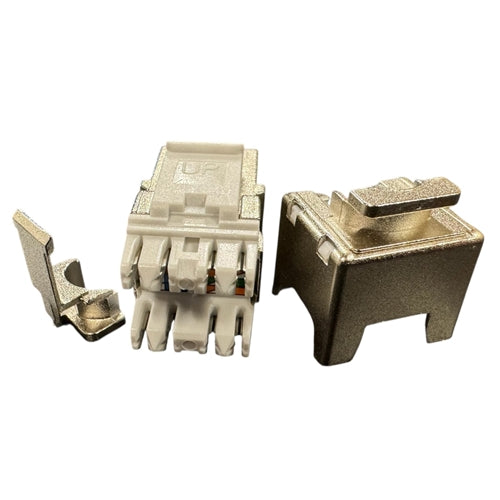 PSI Data HD-6AKSJ-FTP Shielded Keystone Jack Cat6e & Cat6a 110-TYPE, 8P8C (RJ45), Zinc Housing