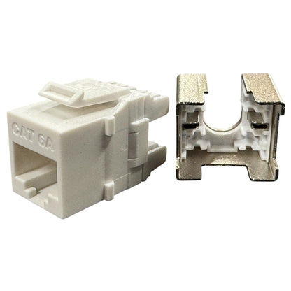 PSI Data HD-6AKSJWH Keystone Jack Cat6a HDJ-Series, 110-TYPE, 8P8C (RJ-45), White