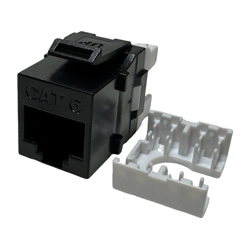 PSI Data HD-6EKSJBK Cat6 HDJ-Series Keystone Jack T568A/B, Black