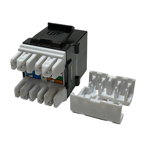 PSI Data HD-6EKSJBK Cat6 HDJ-Series Keystone Jack T568A/B, Black