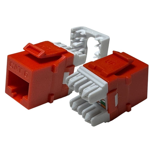 PSI Data HD-6EKSJOR Cat6 HDJ-Series Keystone Jack T568A/B, Orange